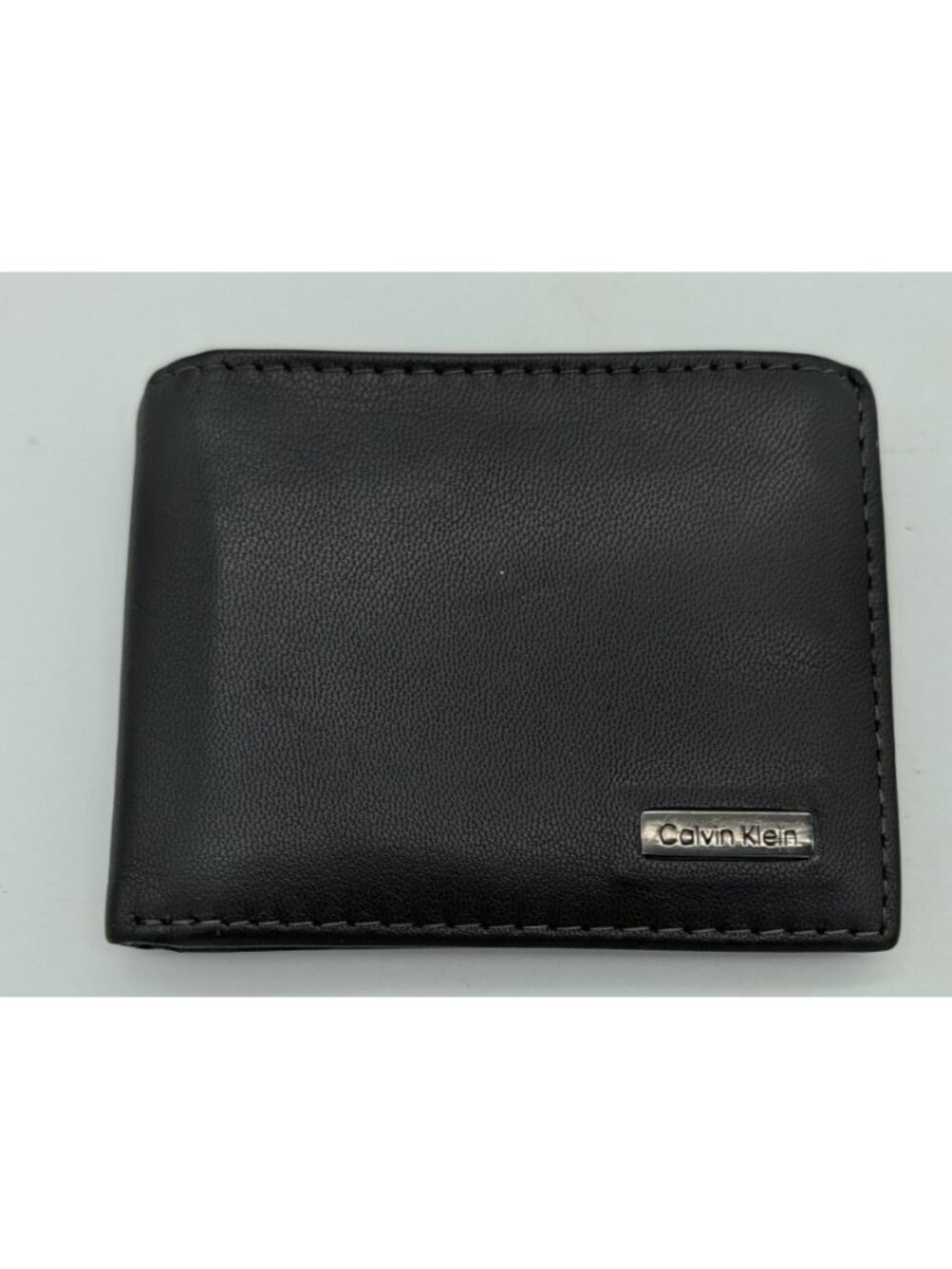 Calvin Klein CK Men's RFID Blocking Leather Bifold Wallet-Black- FLAW